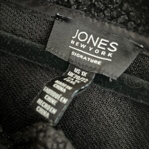 125 JONES NY Signature Full Zip Sherpa Jacket